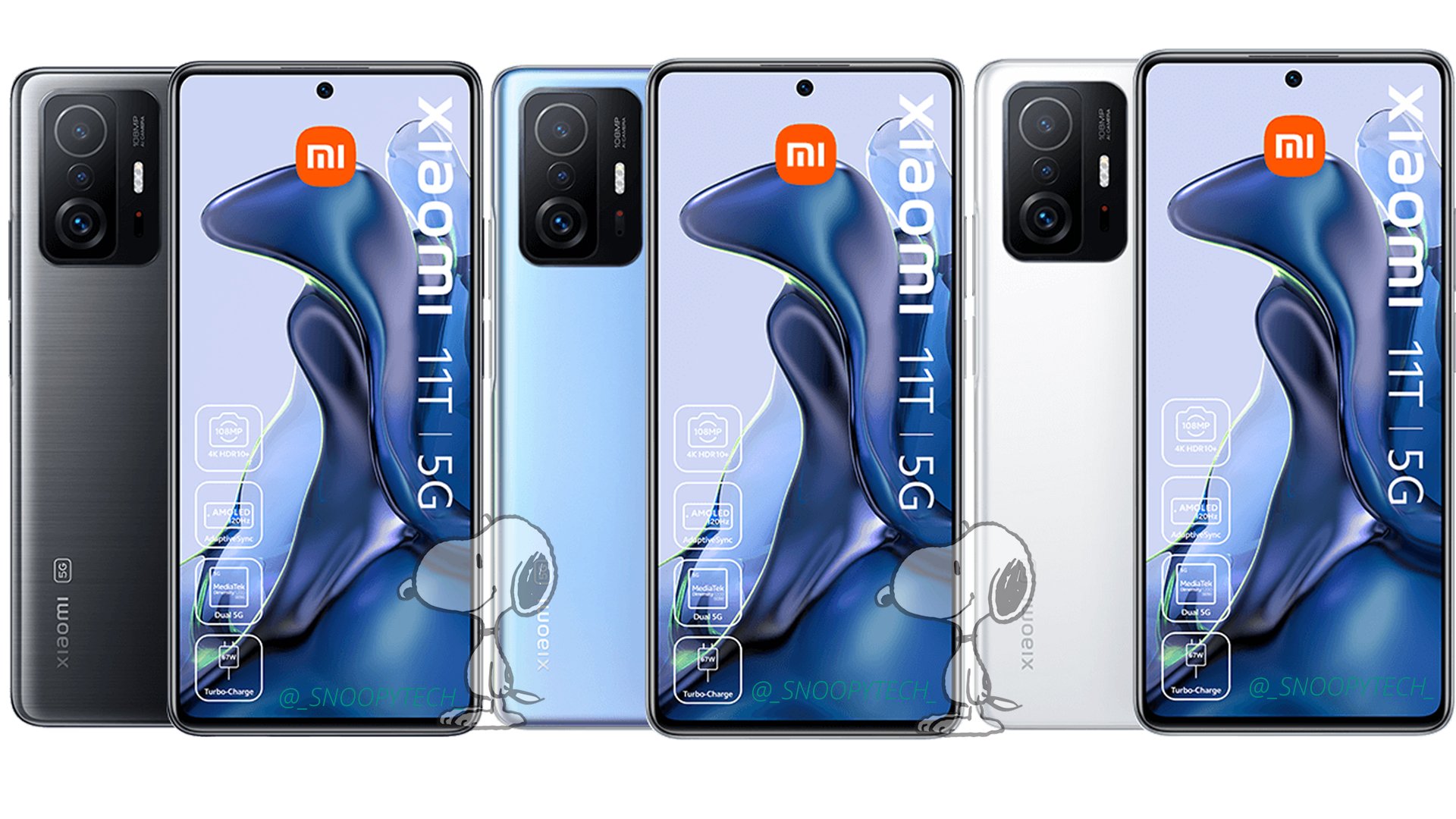 Xiaomi 11T and 11T Pro Renders Appear Ahead of Launch