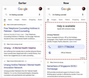 Google Search Introduces Helpline Suggestions for Mental Health Queries in Pakistan